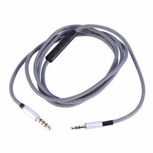 Freeshipping 3.5mm Male Jack to 2.5mm Male Jack Nylon Replacement Headphone Extension Cable Mic For Bose Quiet Comfort 25 QC25 AE2 AE2i AE2w
