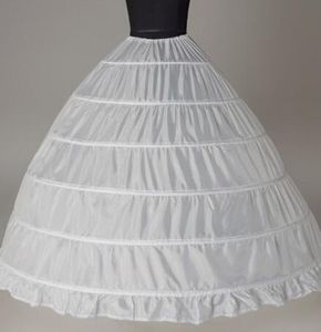 Baljurk Grote Petticoats Nieuwe Collectie Wit 6-Hoops Bruid Underskirt Formele Jurk Crinoline Plus Size Bruiloft Accessoires voor Vrouw