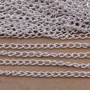 100 m / rotolo Lunghezza Catena a maglie catene di ferro per collana Accessori per gioielli Fai da te - 2 * 3mm / (3 * 4mm) (Catena a forma di O)