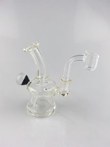 kdgUv Glasmaterial, Mini-Glasbong, berauschende Rauchpfeifen, Bohrinsel, 10 mm Glasschale
