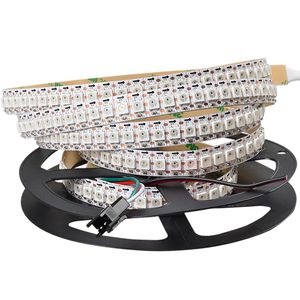 5v 144 المصابيح 144 بكسل 5050 smd ws2812 led قطاع ws2812b rgb بكسل أضواء led مرنة شرائط ws2811 الرقمية الأبيض pcb غير ماء ip20