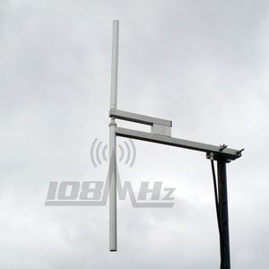 Antenna a dipolo per trasmissione radio FM 87,5-108 MHz max 1200 W/ 20 m cavo L16