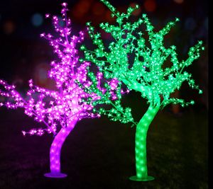 Ny 1,5m / 5ft LED-strängar Höjd Utomhus Konstgjord Jul Cherry Blossom Tree Light 544leds StraightTrunk