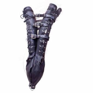 BDSM Bondage Sex Toys PU Braço De Couro Bondage Sleeve Binder Jogos para Adultos Sexo Escravo Fetish Restrições Louco Jogo Do Sexo