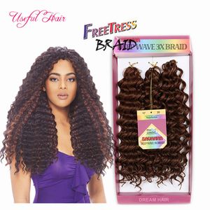 10 inch freetress Preloop Crochet Hair Extensions Brazylijski wiązki włosów Pre zapętlone Savana Jerry Kręcone Syntetyczne oplatanie włosów dla nas, UK, ER