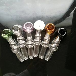 Blandad färg rak kalebass rörglasbongar tillbehör glas rökrör färgglada mini multi-färg handrör bästa sked glas
