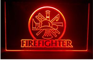 Fire Fieghter Beer Bar Pub Club 3D علامات LED Neon Light Sign Decor Decor Crafts