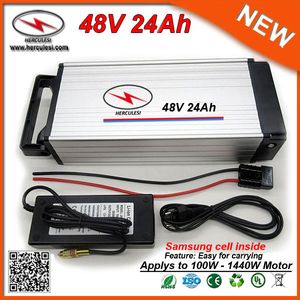 High Safety 48 V 24AH Battery Litowe / Bateria Rack 48V 24AH Zbudowany w Samsung Cell for Bafang lub Golden Motor Magic Pie 5