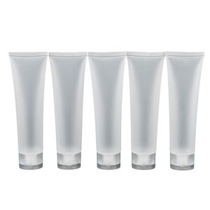 Contenitori per lozioni per crema cosmetica a tubo vuoto trasparente da viaggio all'ingrosso Bottiglie ricaricabili 20 ml / 30 ml / 50 ml / 100 ml 5 pezzi / lotto