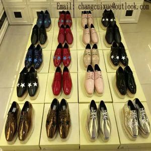 2017 Ny Start Stella Woos Wedges Platform Shoes Platform Single Shoes Single Shoes Kvinnors Ökande Kvinnor Flat Lace-Up