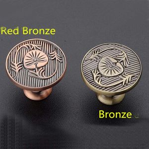 Wholesale antique dresser knobs for sale - Group buy 29mm Kitchen Cabinet pulls Red Bronze Handles Antique Zinc Alloy Drawer Dresser Wardrobe Handles Pull knobs