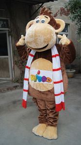 High-quality Real Pictures Deluxe monkey Mascot Costume Character Costume Adult Size free shipping