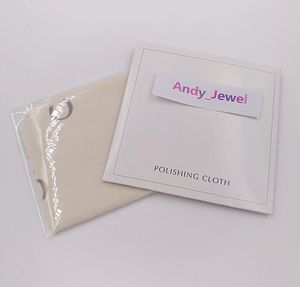 Authentic Wholesale 925 Sterling Silver Polishing Cloth Fit Pandora Style Jewelry Charms Beads Bracelets Cleaning 10X10CM packaging gift