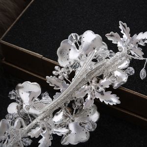 New Fashion Vintage Wedding Bridal Crystal Rhinestone Pearl Beaded Hair Accessories Headband Band Crown Tiara Ribbon Headpiece Jew244J