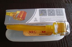 Derma Roller Mrsチタン200針マイクロニードルスキンローラー皮膚科学療法システムカラフルなローラー相行プラントフラットハンドル