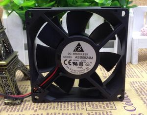Delta ASB0824M 8025 24V 0.10A 2 wire ultra quiet frequency converter industrial computer cooling fan