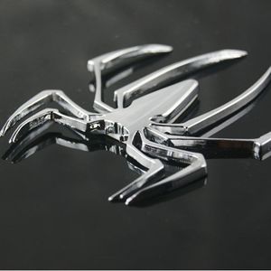 Car Styling Accessories 3D Metal Sticker Chrome Spider Shape Emblem Logo Motorcycle Decal For Audi Jeep Opel Skoda Benz Ford