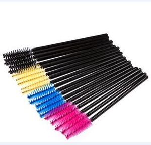 Pincel de maquiagem Rosa fibra sintética One-Off Descartáveis ​​Pestana Pincel Mascara Wands Aplicador Varinha Escova