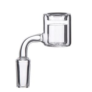 Quarz thermische banger doppel rohr rauchen zubehör nagel für glas wasser rohre bongs 100% echte quarz skga576