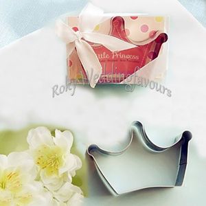 Free Shipment 100PCS Little Princess Stainless Steel Crown Cookie Cutter Birthday Favors Baby Shower Gradulation Party Gifts Supplies