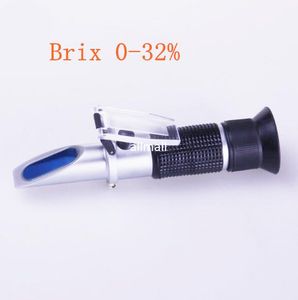 Freeshipping Otomatik ılıman tazminat suyu Meyve tatlılık ölçer El refraktometre Konsantrasyon Metre Brix 0-32% 52% kapalı