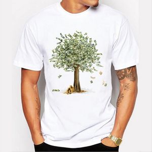 Lustige Design Geld Wächst Auf Bäumen Druck T Shirt Herrenmode Sommer Kurzarm Neuheit T Tops Camisetas