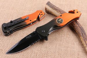 NUOVO SOG KS027A Coltello pieghevole tattico militare 5CR15MOV 57HRC Seghettato in alluminio al titanio Caccia da campeggio Sopravvivenza Coltello da tasca Utility EDC