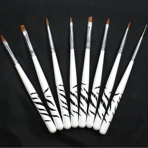 Hilfreiches 8-teiliges Nagel-Kunst-Pinsel-Punktierungs-Malstift-Set Acryl-Zeichnungs-Liner-Werkzeug # T509