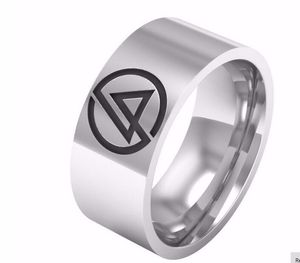Fashion Rings Symbol Rock Linkin Park Band Rostfritt stål Ring Partihandel Musik fans smycken