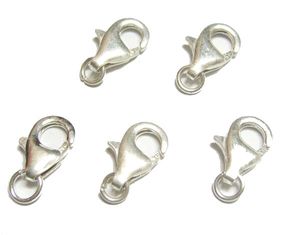 10 stks partij Sterling Silver Lobster Claw Clasp voor DIY Craft Mode sieraden Gift W37