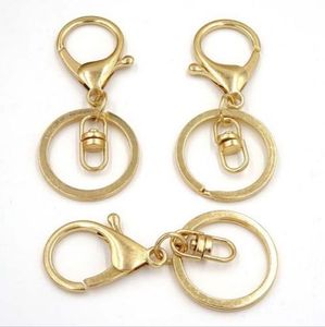 Nova 50 pcs chaveiro liga banhado a ouro keychain chaves dividir keyring chave acessórios para diy jóias makings