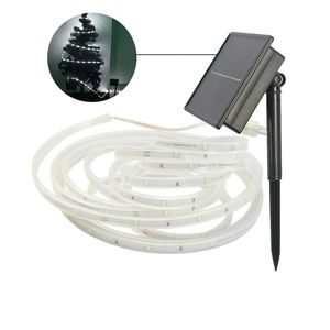 100Leds Solar Strip Light ip67 Waterproof 16.4ft/5M Flexible SMD2835 LED Ribbon String Light for Garden Patio Yards Landscape