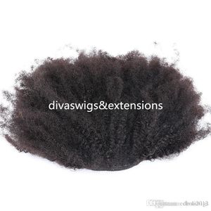 140g Kinky Curly Ponytail Hair Extenions Clip in dyeable Real Brazilian Hair Ponytail Afro Kinky Curly natural puff