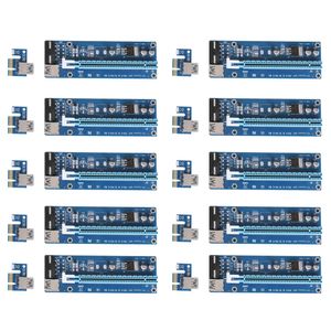 Freeshipping 10 pcs PCI-E 1X a 16X Extender Riser Cartão SATA 15 Adaptador 4Pin Linha de Energia USB 3.0 Conector Cabo de Alimentação 60 cm para Mineração