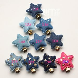 20 pz/lotto Cowboy con Dot Star Forma Bambini Tornante Mini Stelle Coreano Del Bambino Delle Ragazze Infantili Barrette Dei Capelli Naby blu Clip In Oro