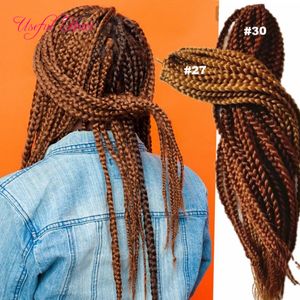 18INCH 3S BOX BRAIDS SYNTHETIC BRAIDING HAIR CROCHET BRAIDS HAIR EXTENSIONS FÖR KVINNOR US TWIWS Black Goddess Locs Dreadlocks