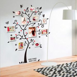 Atacado- 100 * 120 cm / 40 * 48in 3D DIY removível PO Árvore Decalques de parede PVC / adesivo adesivos Mural Art Home Decor