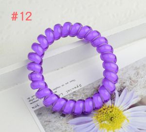 Hair Jewelry Women Headdress Girl Hair Ring Rope Elastic Band Candy Telephone Wire 10 Color Mix Order DHL Free