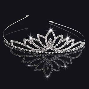 Flickor kronor med rhinestones bröllop smycken brud headpieces födelsedagsfest prestanda pagant kristall tiaras bröllop tillbehör # bw-t020