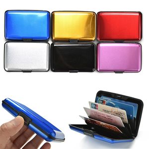 Aluminium Metall Bankcard Blocking Hard Case Wallet Kreditkarte Anti-RFID Scanning Protect Holder Carteira Feminina Masculina