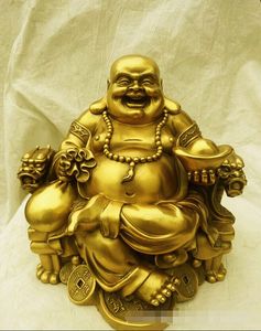 SUIRONG --- 2017 612 + + + l'Université de Maitreya de cuivre Bouddha assis là Rire Bouddha estátuas de Zhaocai bronze artisanat