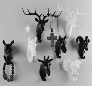 Hängande krok krok kreativ dominerande atmosfär dekoration djur hjort huvud hatt krok vägg dekorerade harts hantverk hem accessorie