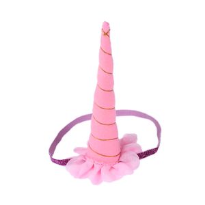 Delikatny Unicorn HornPlab Headband Elastyczne Hairband Premia Wielkanocna dla Dziewczyn Birthday Party DIY Włosy Akcesoria Dekoracyjne