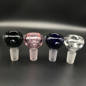 14mm 18mm szklane miski na bonga jasny czarny różowy niebieski męski szklany bonga miska Bubble na fajki wodne recykler szklane Bong Dab Rigs