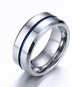 Obrączka ślubna Tungsten Karbide Pierścienie Dla Mężczyzn mm Szerokość Najwyższej Jakości Mężczyzna Wedding Jewelry Hot Sprzedaż USA