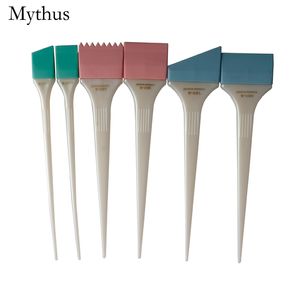 white handle professional hair dyeing comb 6pcs pack salon hair tinting tools hair coloring mixing brushes set hy9