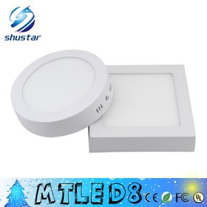 Dimmable 9W 15W 21W 25W Rund / fyrkantig LED-panel Ljus yta Monterad LED downlight Lighting LED tak Spotlight AC 110-240V + drivrutiner