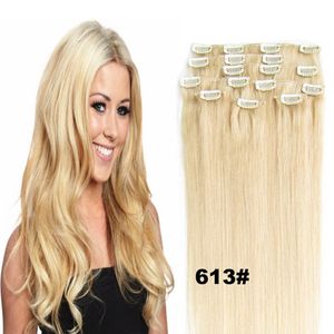 70g 100g 120g блондин черный коричневый шелковистый прямой бразильский индийский реми клип в человеческих волосах наращивание волос Бесплатная доставка