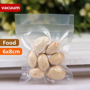 6x8cm 0.24mm Vacuum Nylon Clear Cooked Food Saver Storing Packaging Bags Meat Snacks Hermetic Storage Heat Sealing Plastic Package Pouch