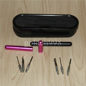 Rökning Dabber Tools Kit Set med tre typer för vax dabs burkar rostfritt dabbers verktyg glas bong vattenrör